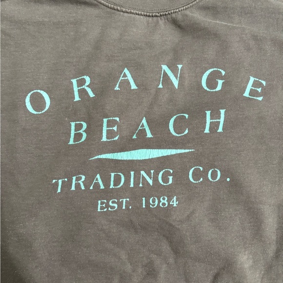Orange Beach Gray Sweater Size Medium - Picture 3 of 4